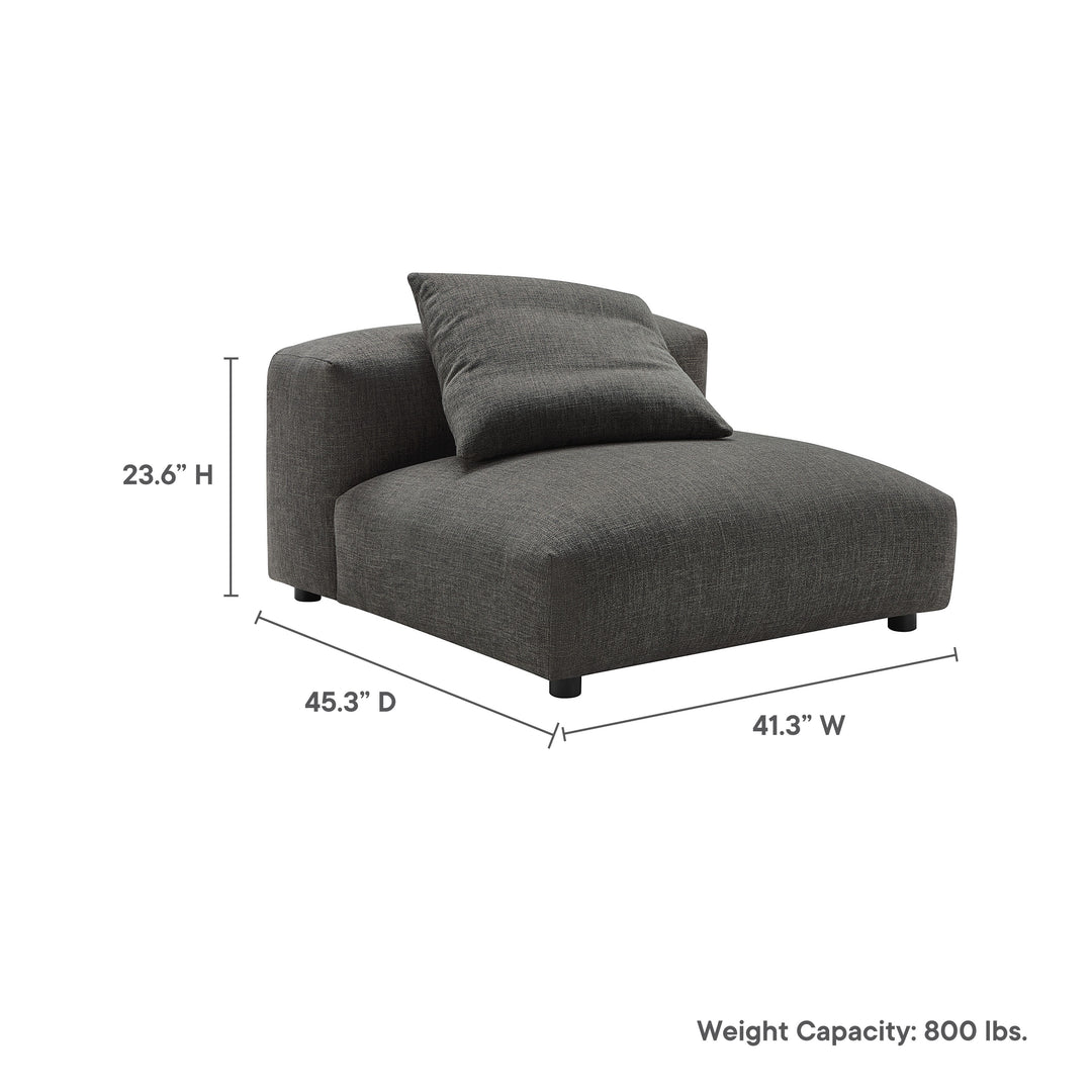 Serenity Modular Upholstered Fabric Armless Chair