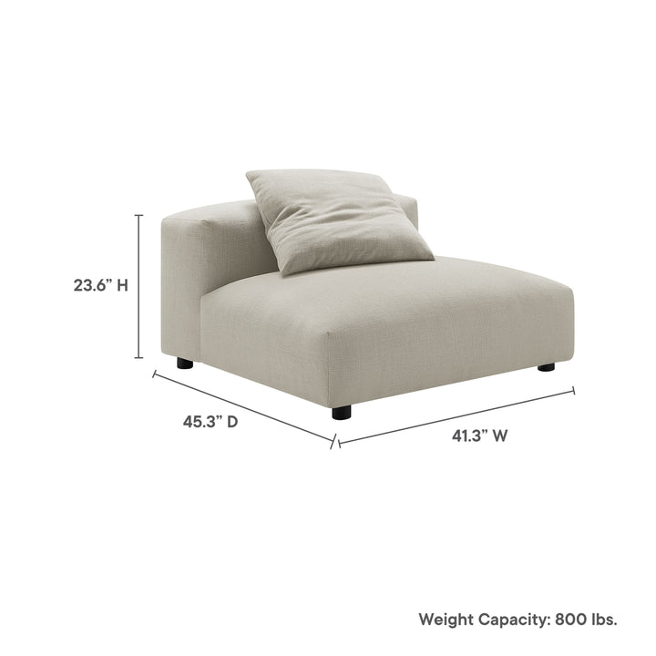 Serenity Modular Upholstered Fabric Armless Chair