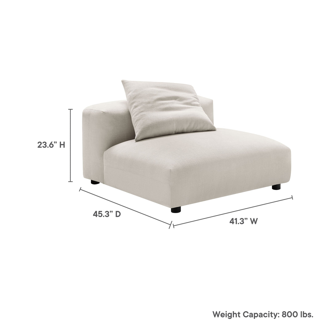 Serenity Modular Upholstered Fabric Armless Chair