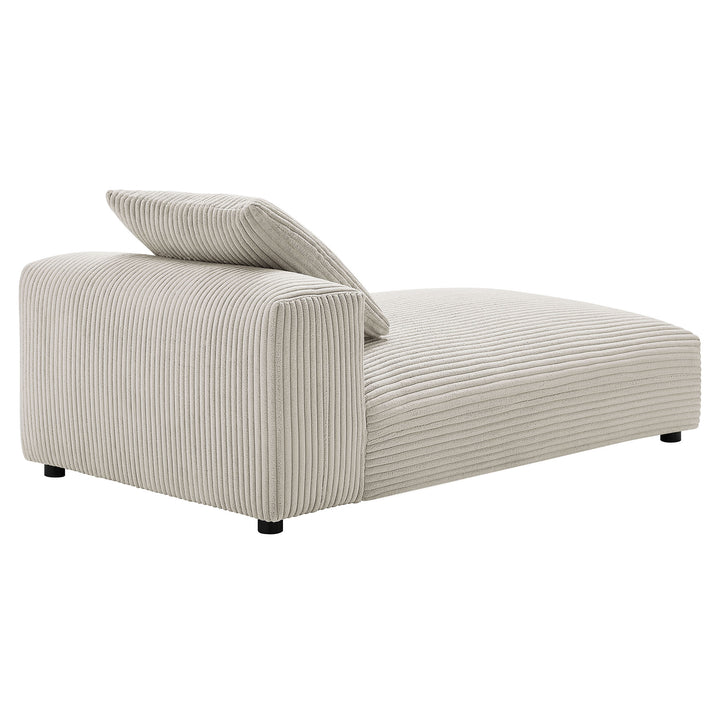 Serenity Modular Corduroy Upholstered Armless Chaise Lounge