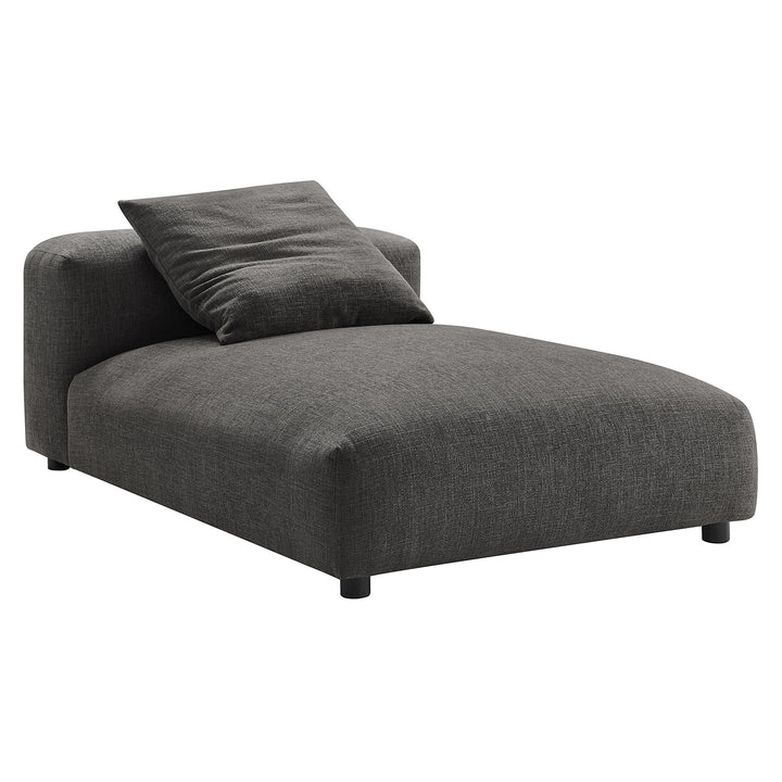 Serenity Modern Upholstered Fabric Armless Chaise Lounge