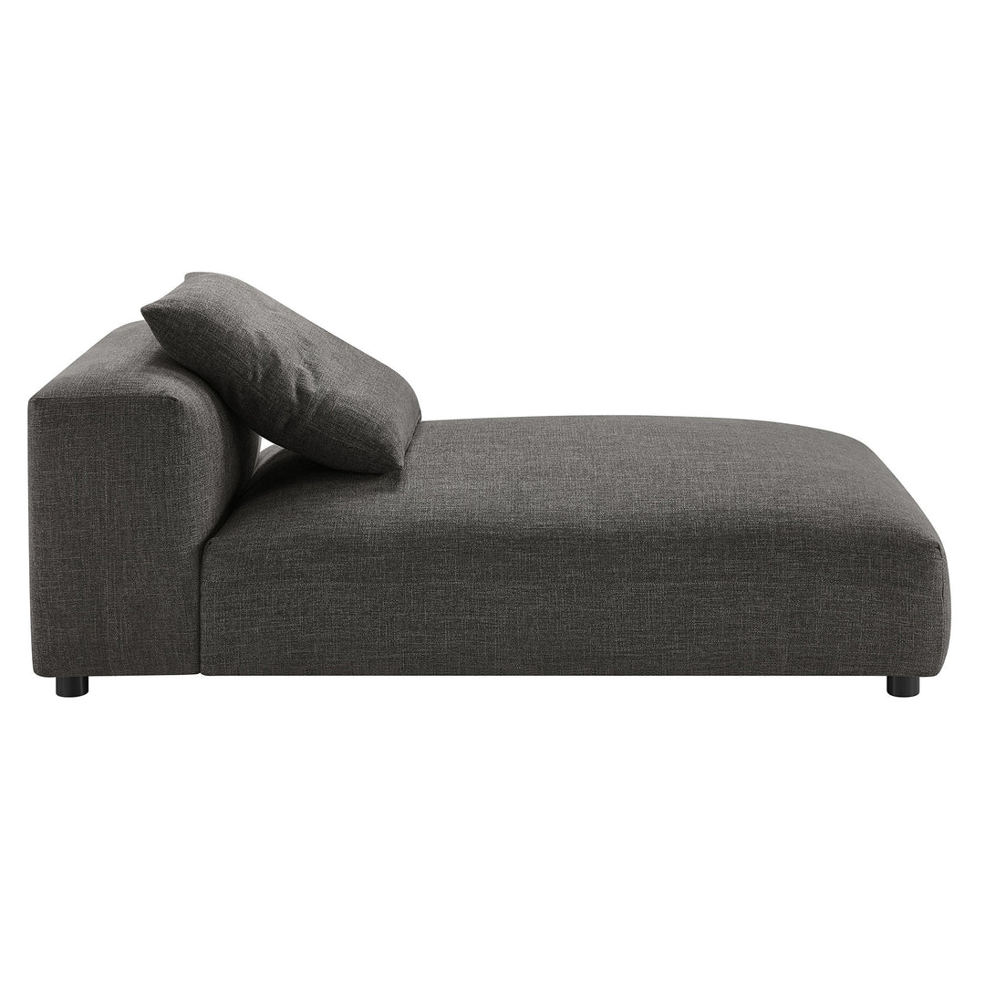 Serenity Modern Upholstered Fabric Armless Chaise Lounge