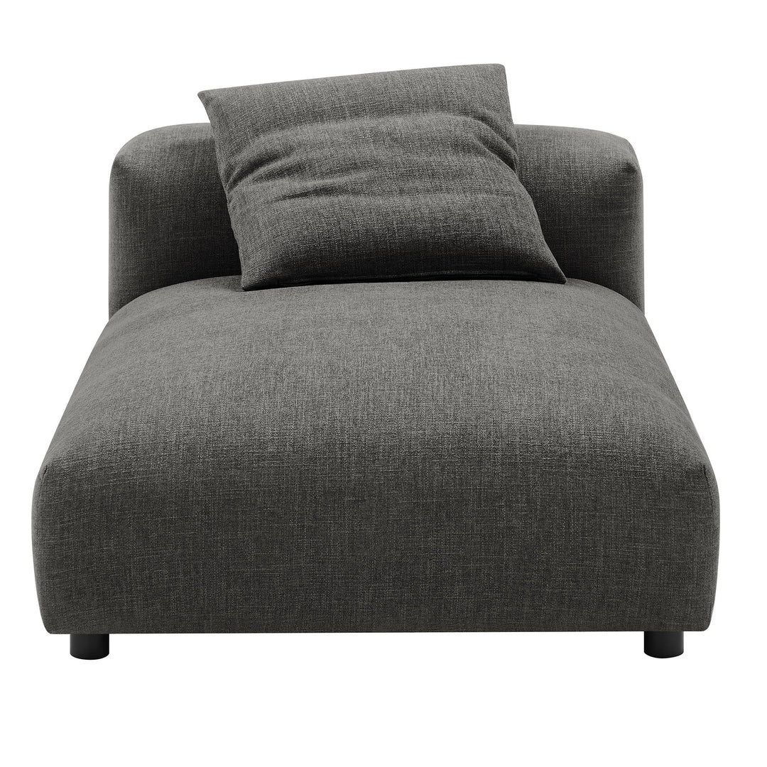 Serenity Modern Upholstered Fabric Armless Chaise Lounge