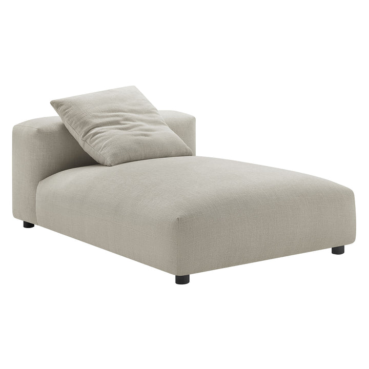 Serenity Modern Upholstered Fabric Armless Chaise Lounge