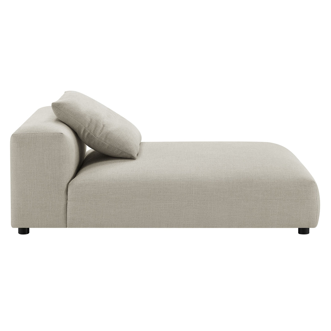 Serenity Modern Upholstered Fabric Armless Chaise Lounge