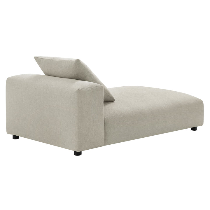 Serenity Modern Upholstered Fabric Armless Chaise Lounge