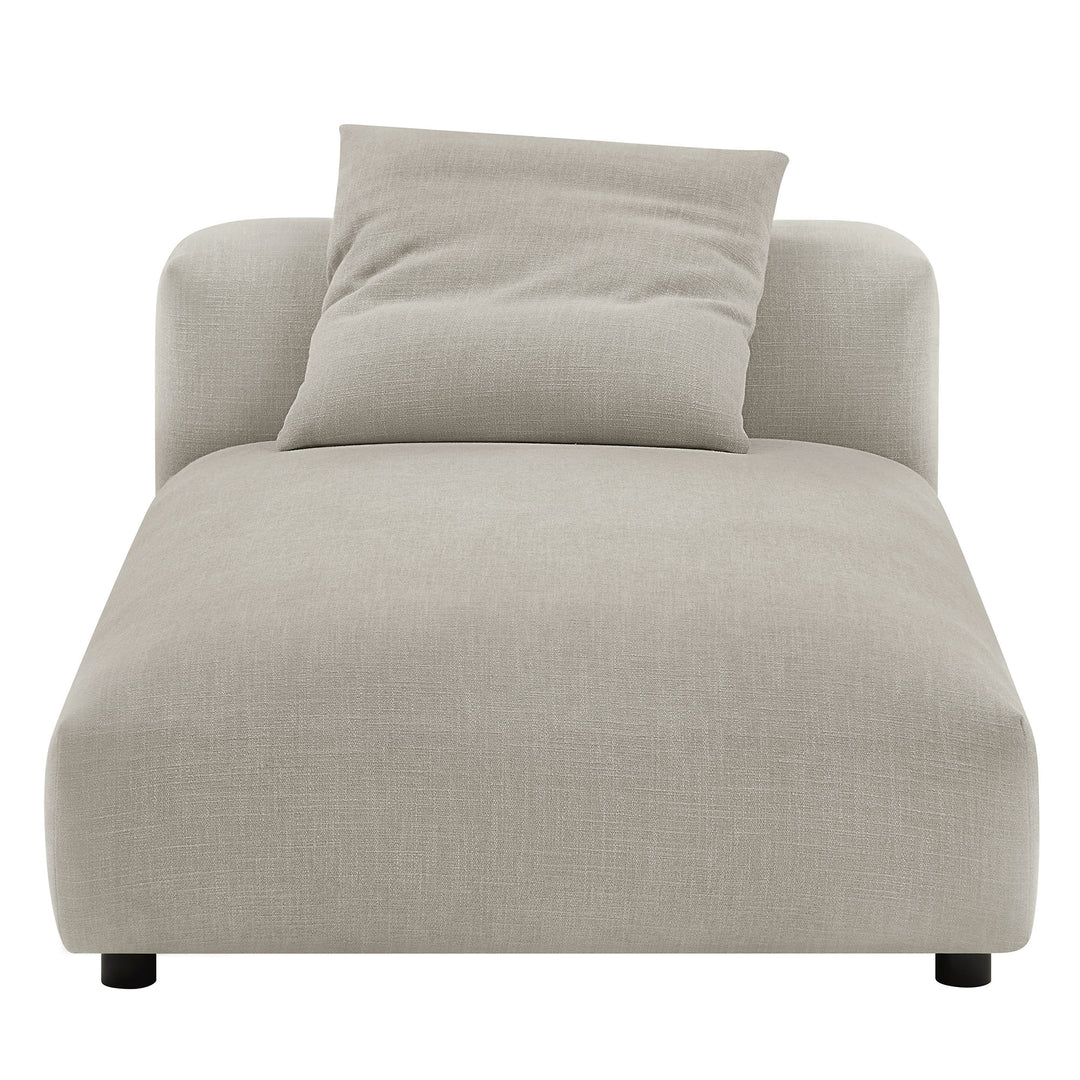 Serenity Modern Upholstered Fabric Armless Chaise Lounge