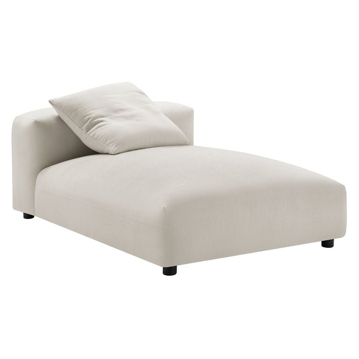 Serenity Modern Upholstered Fabric Armless Chaise Lounge