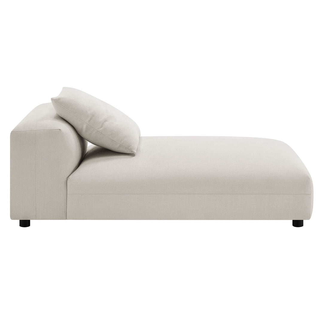 Serenity Modern Upholstered Fabric Armless Chaise Lounge