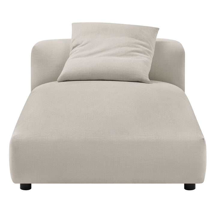 Serenity Modern Upholstered Fabric Armless Chaise Lounge