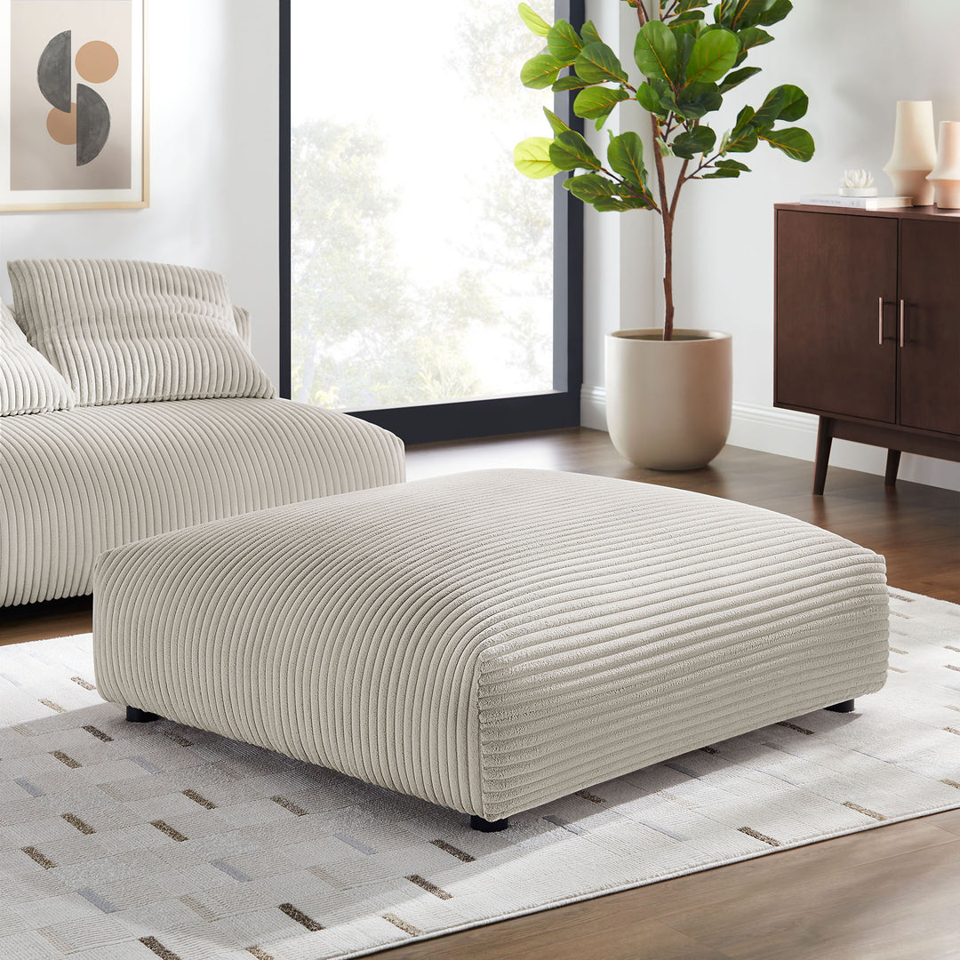 Serenity Modular Corduroy Upholstered Ottoman