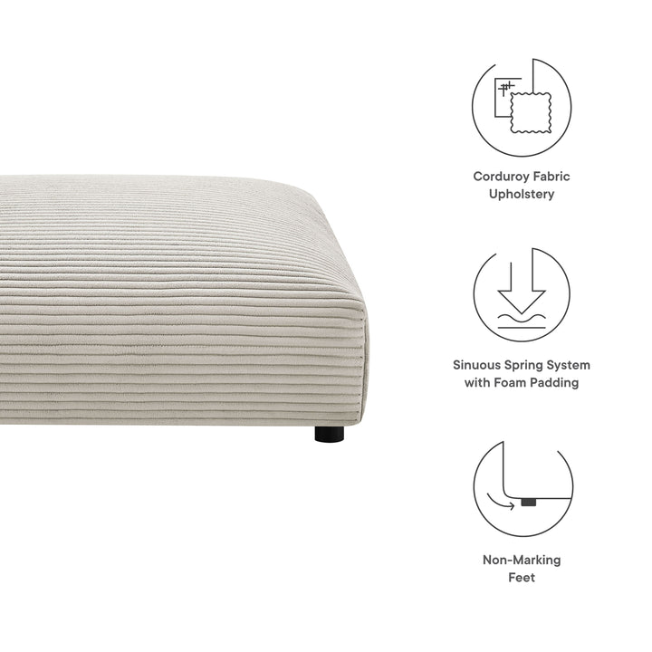 Serenity Modular Corduroy Upholstered Ottoman