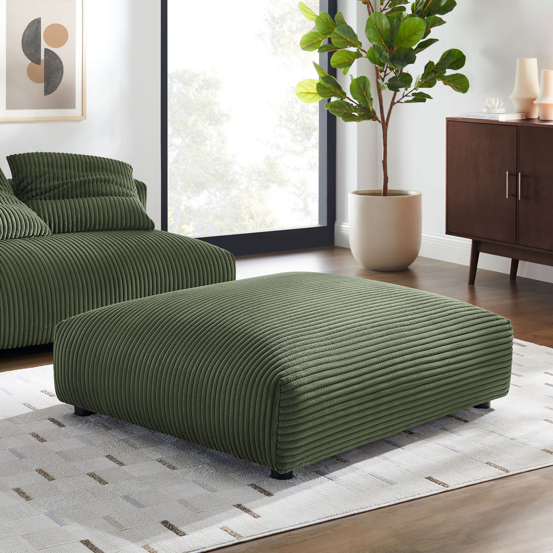 Serenity Modular Corduroy Upholstered Ottoman