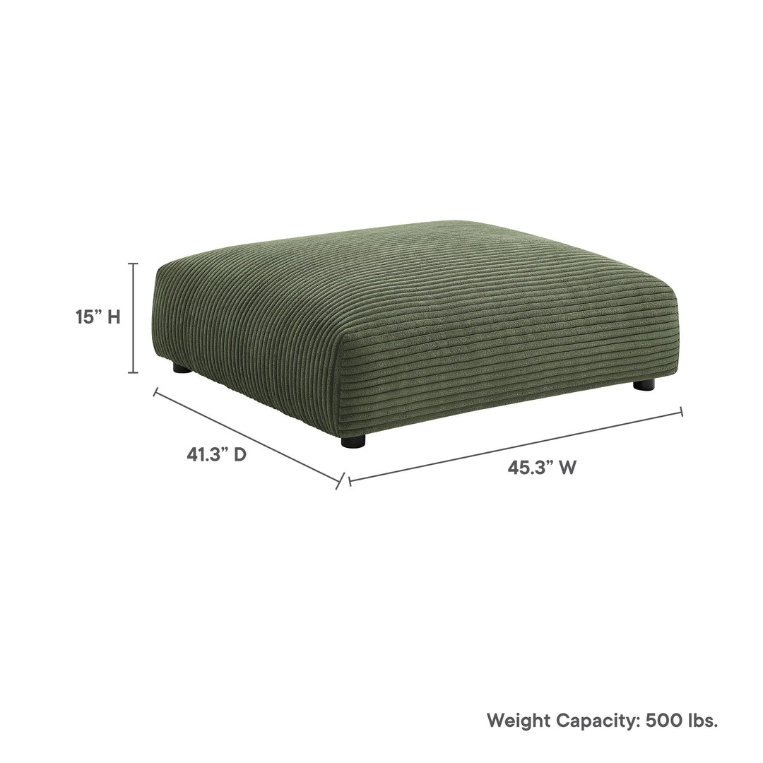 Serenity Modular Corduroy Upholstered Ottoman