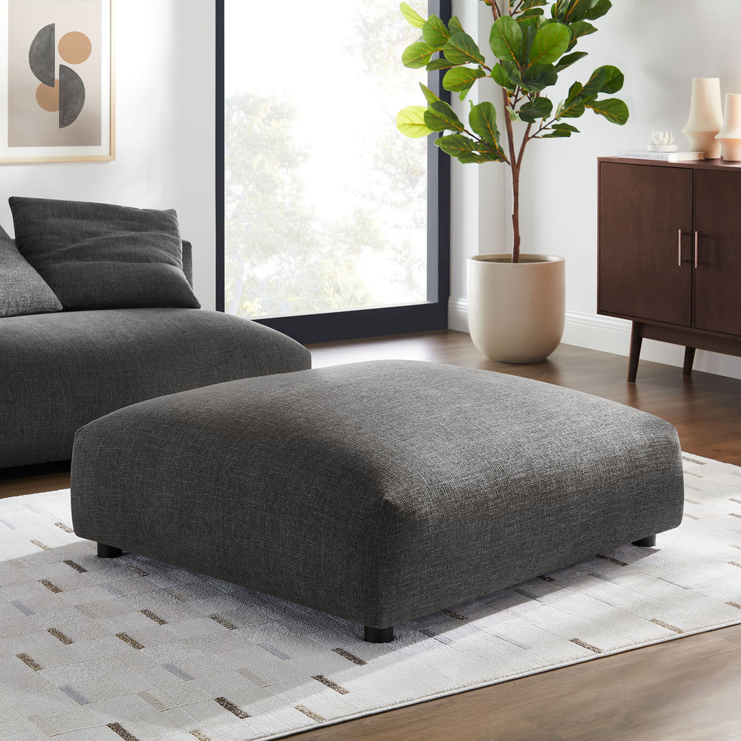 Serene Modular Upholstered Fabric Ottoman