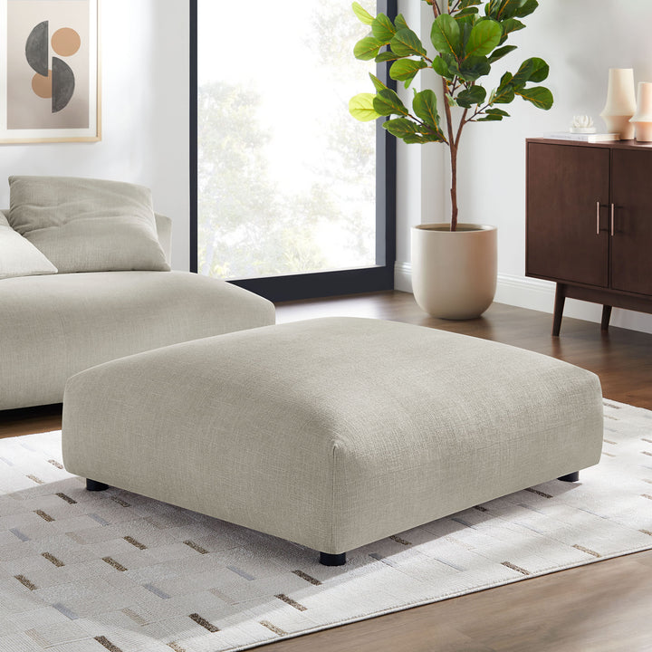 Serene Modular Upholstered Fabric Ottoman