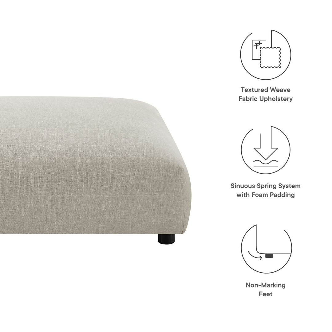 Serene Modular Upholstered Fabric Ottoman