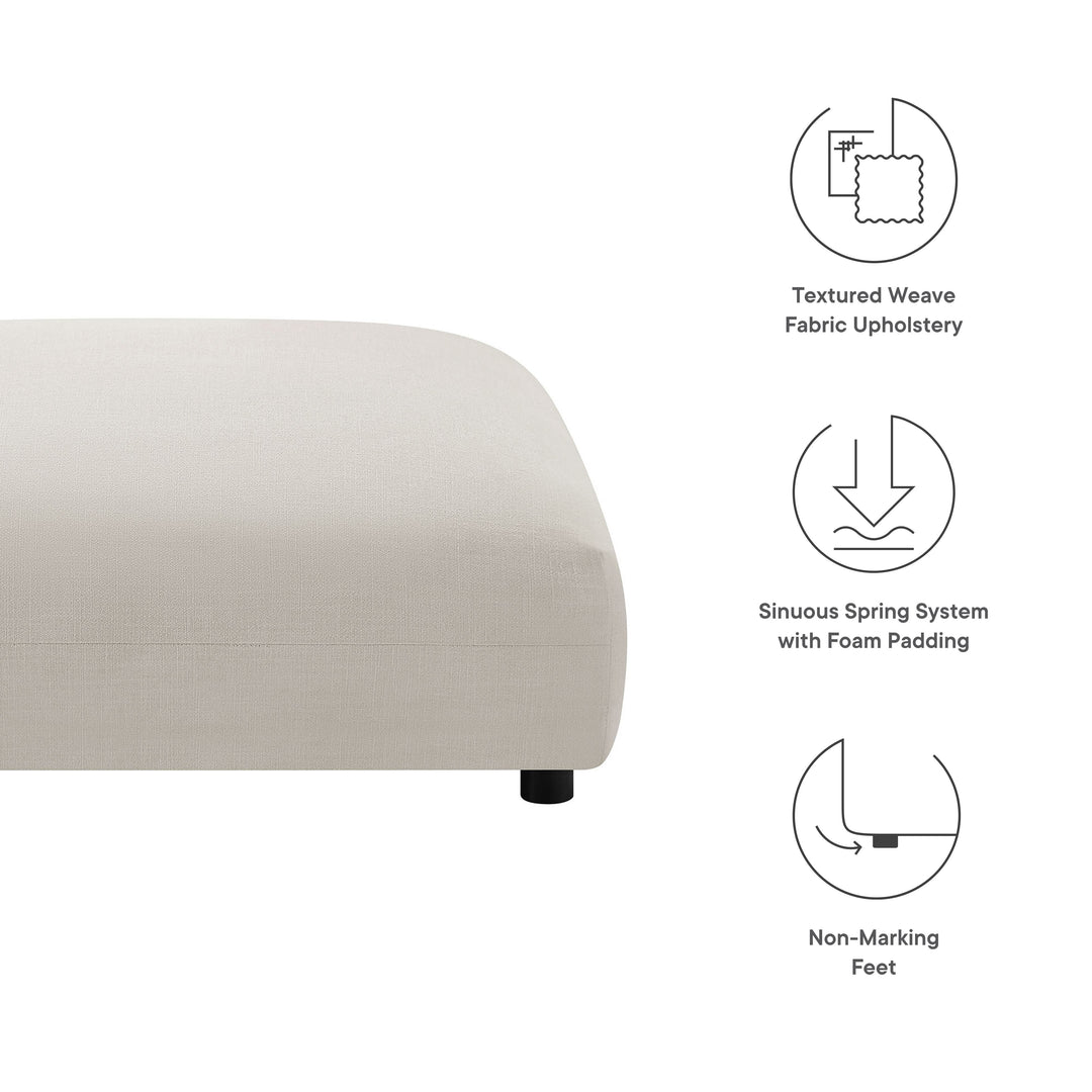 Serene Modular Upholstered Fabric Ottoman