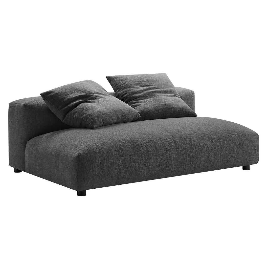 Serenity 2-Piece Modular Upholstered Fabric Sectional Sofa With Chaise