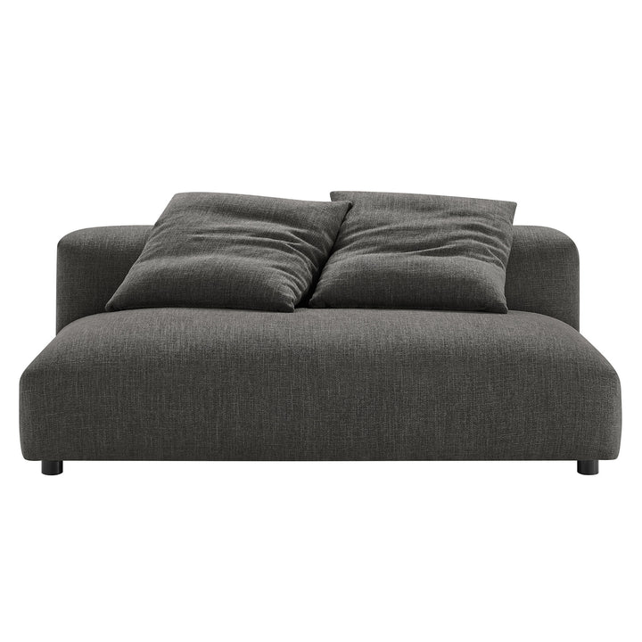 Serenity 2-Piece Modular Upholstered Fabric Sectional Sofa With Chaise