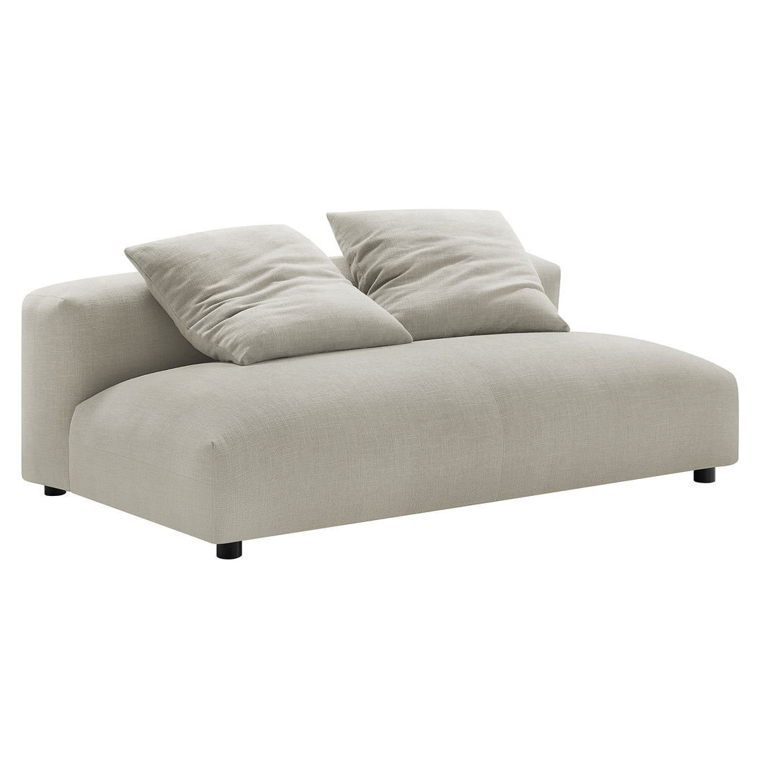 Serenity 2-Piece Modular Upholstered Fabric Sectional Sofa With Chaise