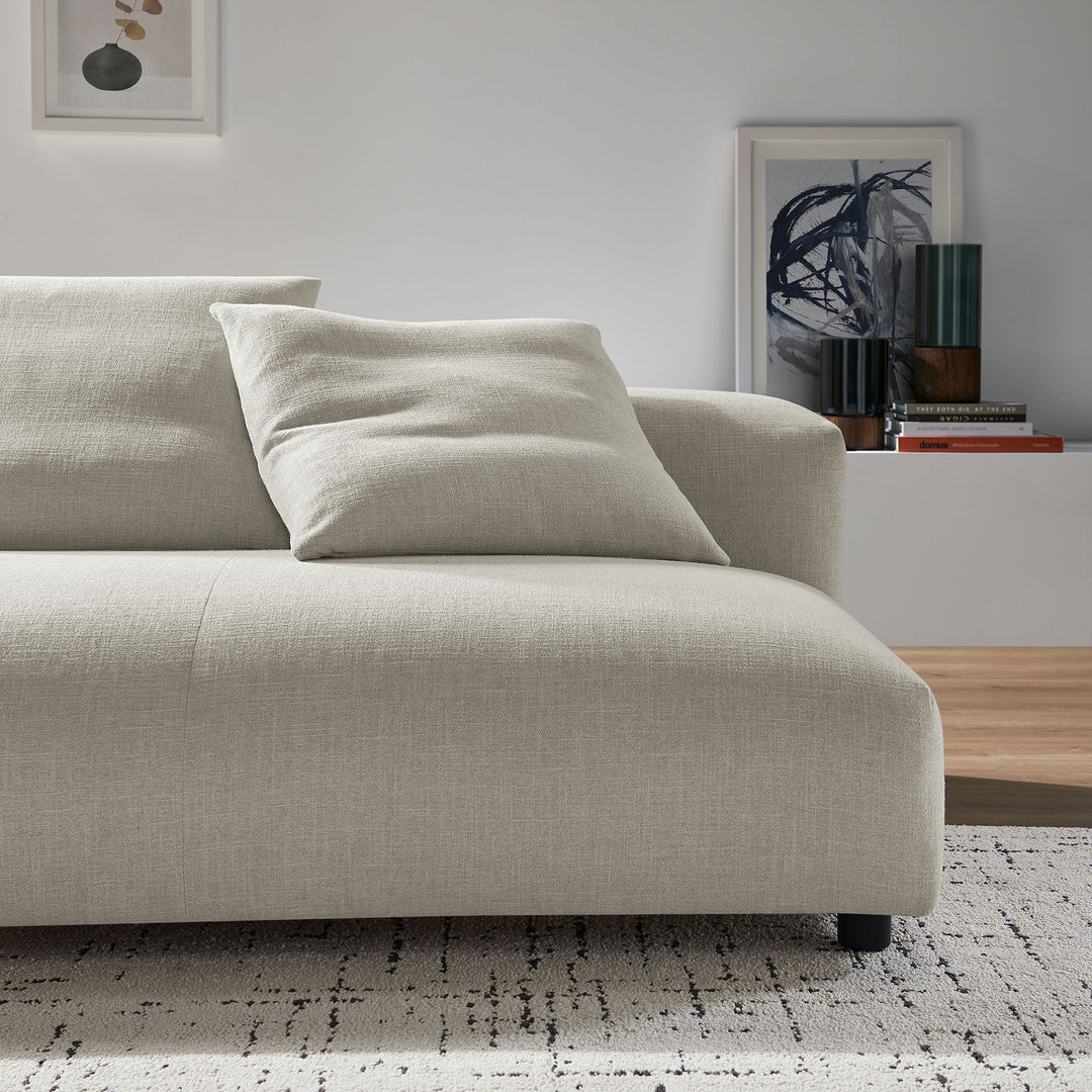 Serenity Modular Upholstered Fabric Armless Loveseat