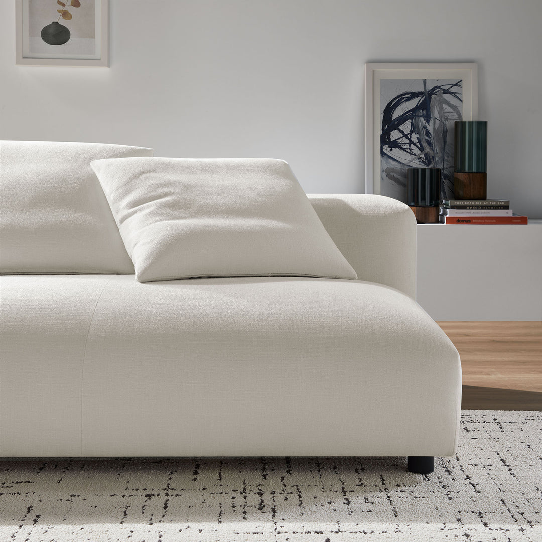 Serenity Modular Upholstered Fabric Armless Loveseat