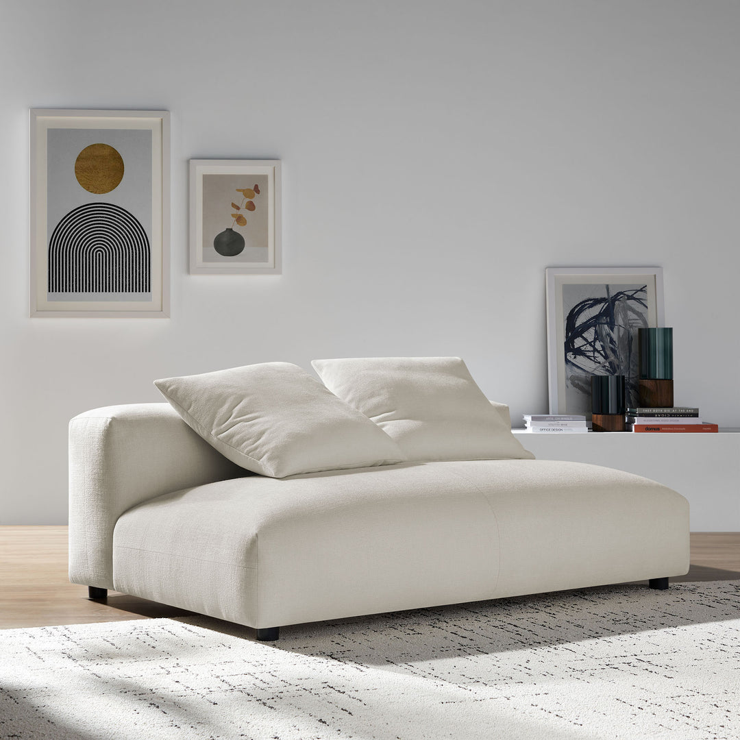 Serenity Modular Upholstered Fabric Armless Loveseat