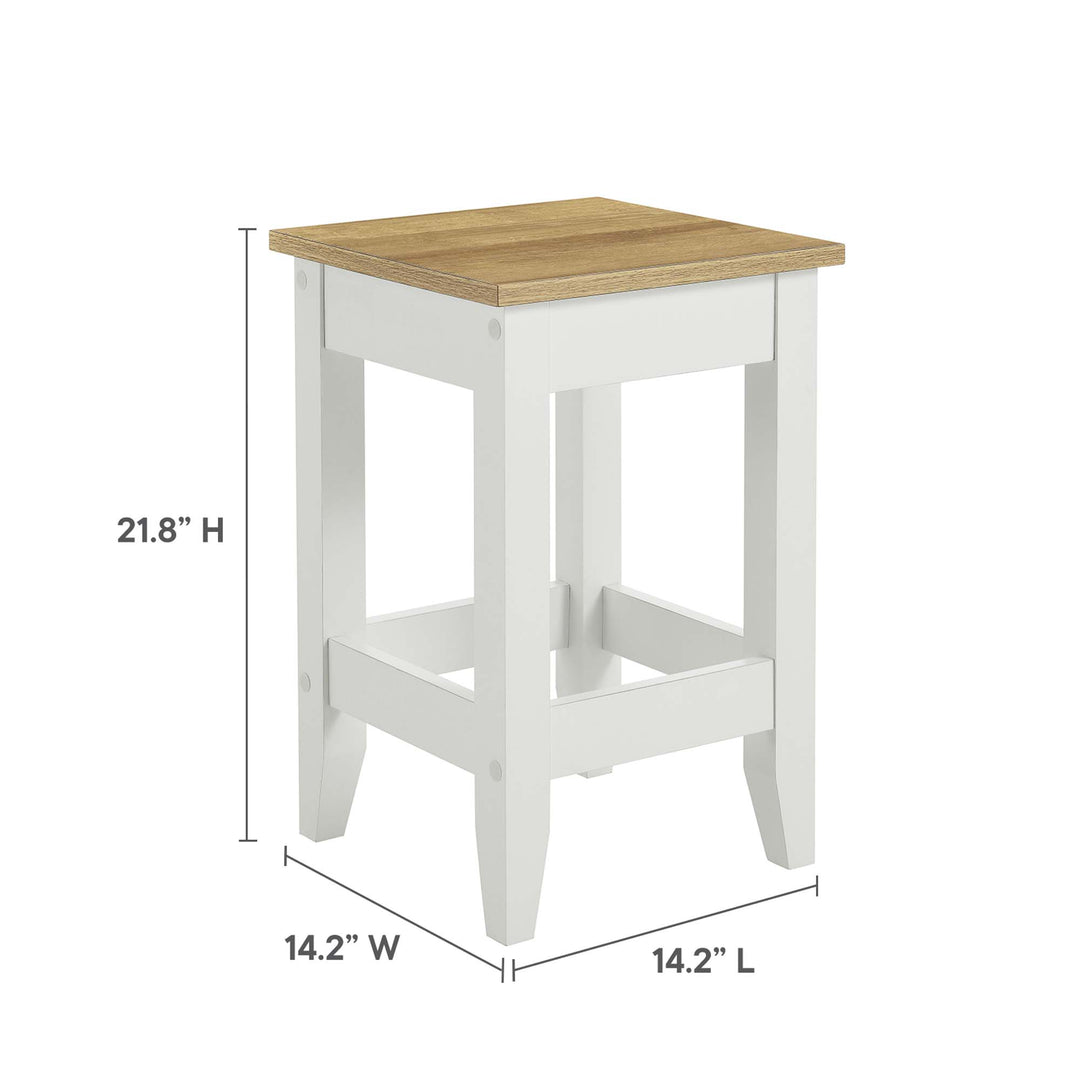 Granite 3-Piece Kitchen Island and Stool Set