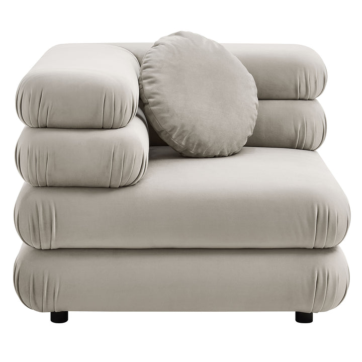 Joyous Modular Plush Velvet Corner Chair