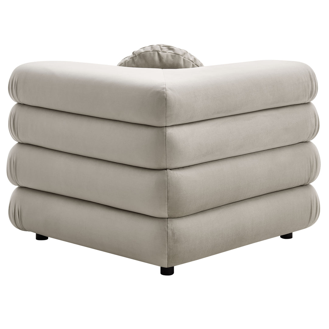 Joyous Modular Plush Velvet Corner Chair