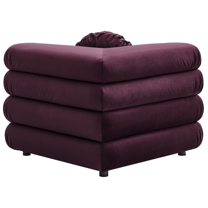 Joyous Modular Plush Velvet Corner Chair