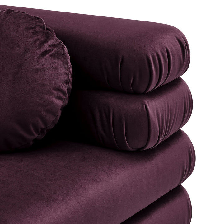 Joyous Modular Plush Velvet Corner Chair