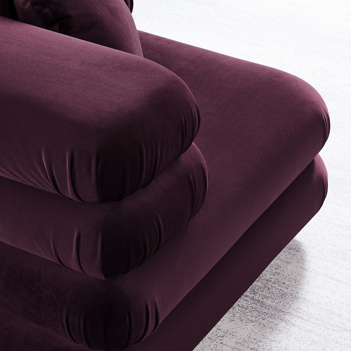 Joyous Modular Plush Velvet Corner Chair