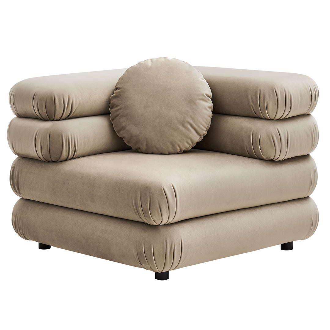 Joyous Modular Plush Velvet Corner Chair