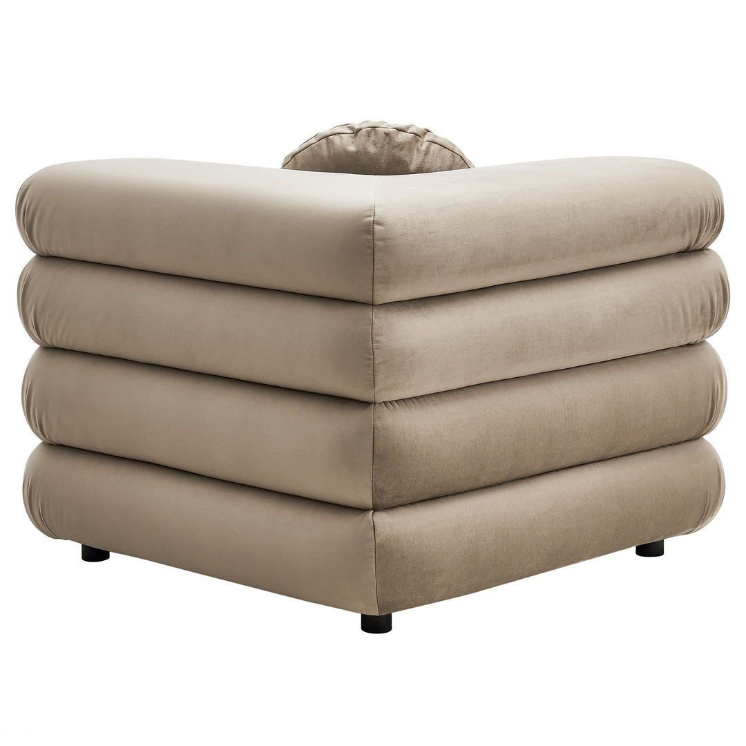 Joyous Modular Plush Velvet Corner Chair