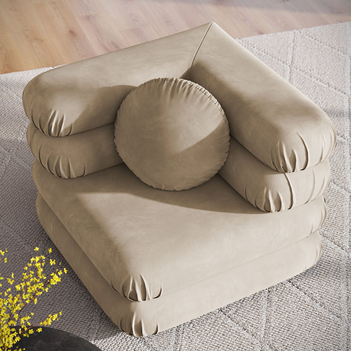 Joyous Modular Plush Velvet Corner Chair