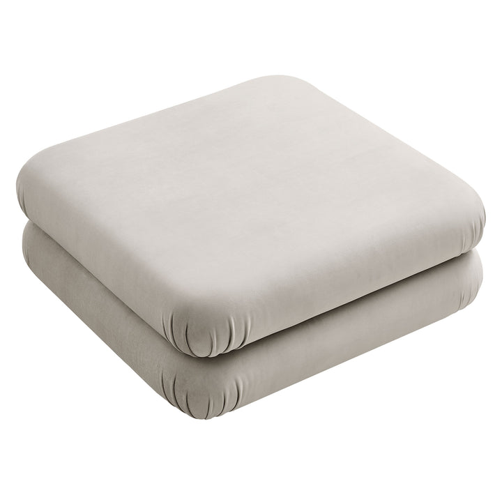 Joyful Multi-Purpose Plush Velvet Ottoman