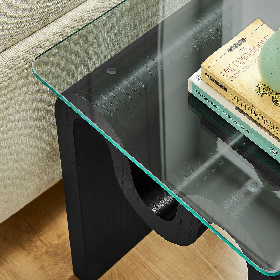 Odessa Glass Top Side Table