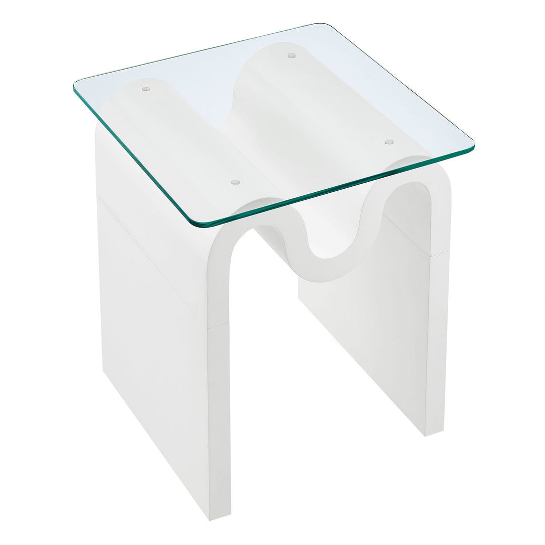 Odessa Glass Top Side Table