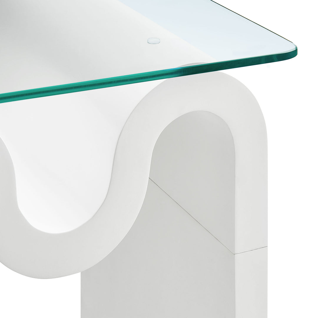 Odessa Glass Top Side Table