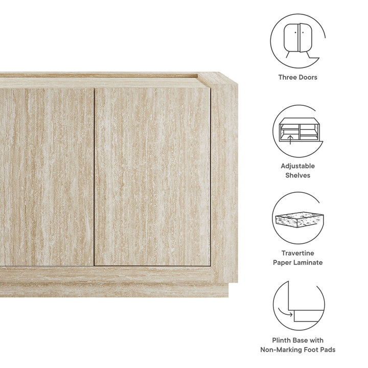 Haven 59" Travertine Sideboard