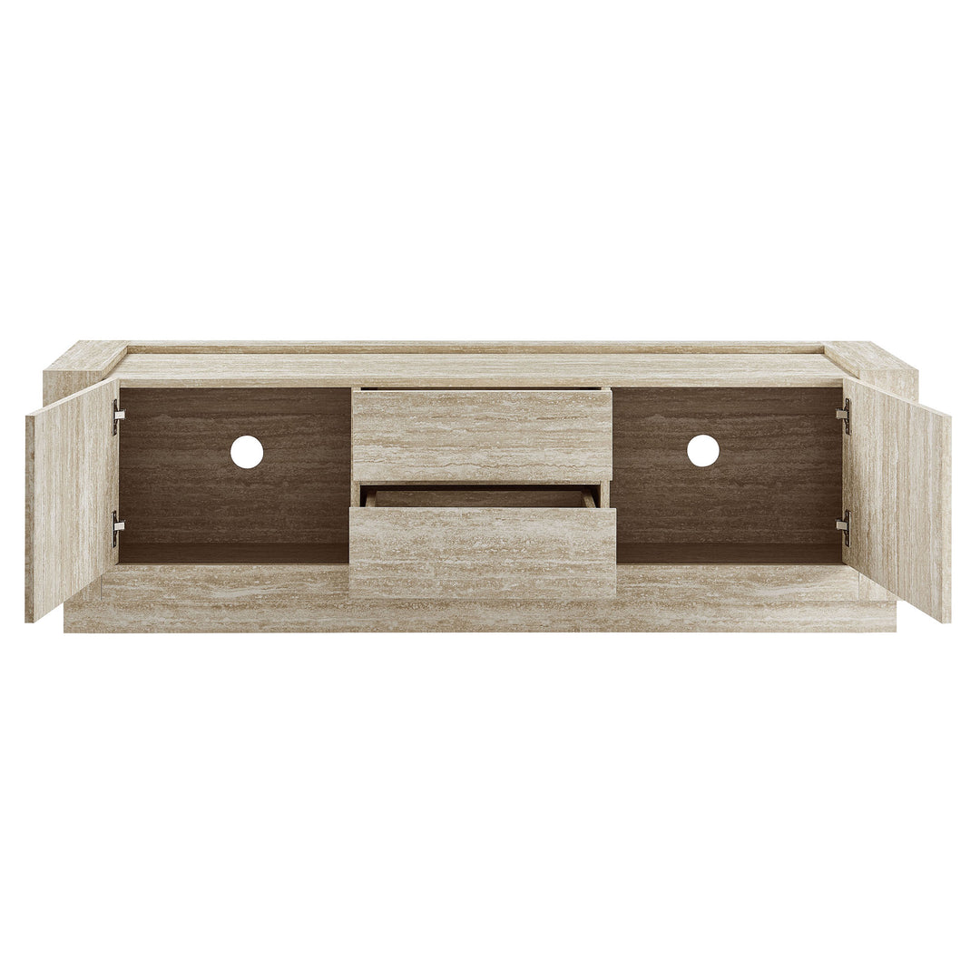 Haven 59" Travertine TV Stand