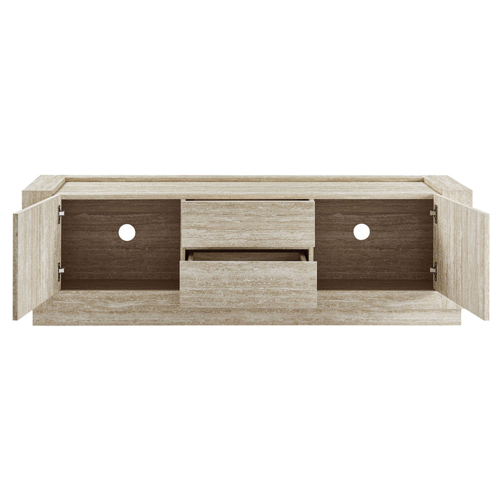 Haven 59" Travertine TV Stand