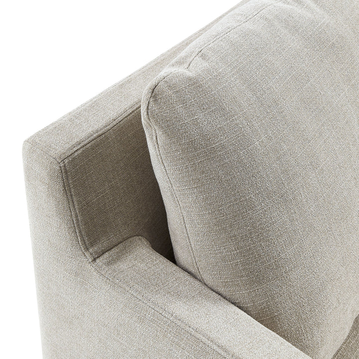 Sophisticated Linen Slipcovered Swivel Seat