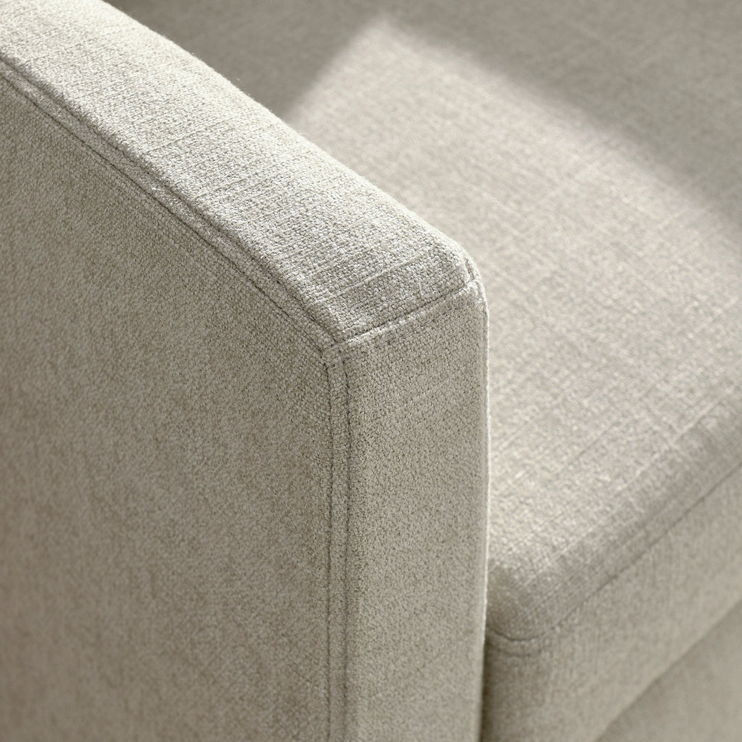 Sophisticated Linen Slipcovered Swivel Seat