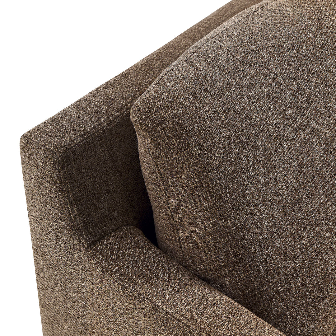 Sophisticated Linen Slipcovered Swivel Seat