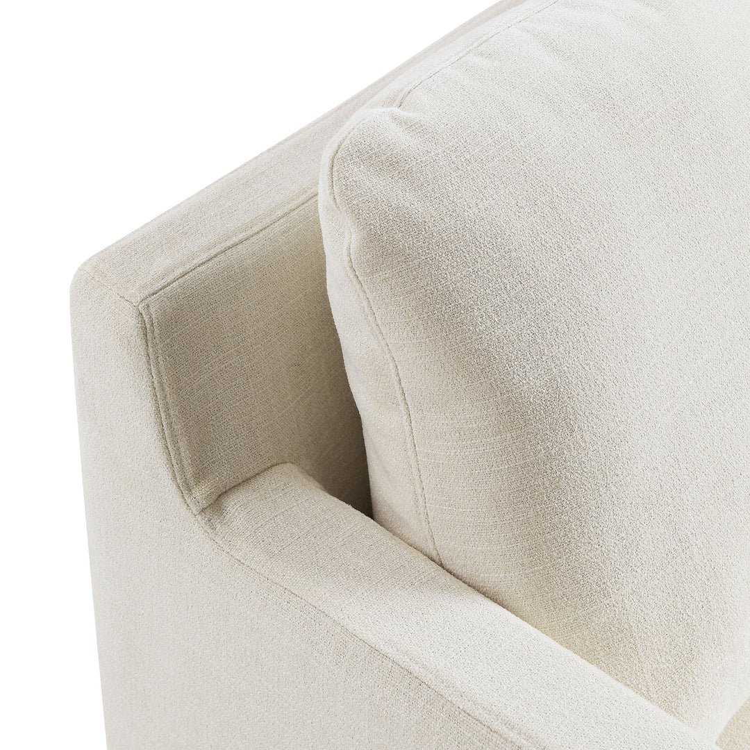 Sophisticated Linen Slipcovered Swivel Seat