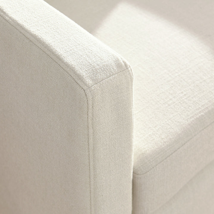 Sophisticated Linen Slipcovered Swivel Seat