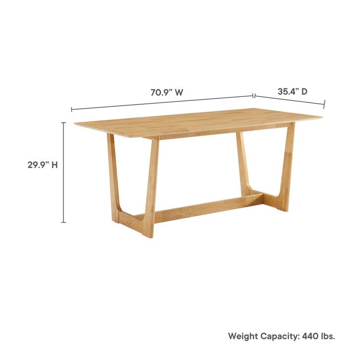 Summit 7-Piece Wood Dining Set with Fabric Upholstered Side Chairs